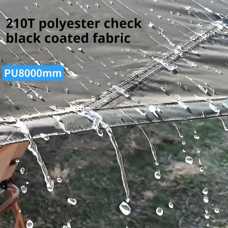5.1 x 5.1m Tarp Waterproof Awning Shade Tent Shelter Sunshade Camping Equipment  