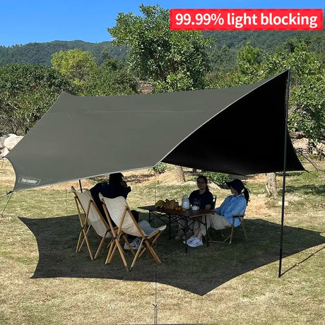 5.1 x 5.1m Tarp Waterproof Awning Shade Tent Shelter Sunshade Camping Equipment  