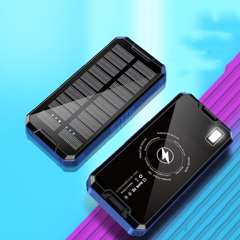 50000mAh Solar Power Bank Wireless Charger Outdoor External Battery Poverbank Portable Charger for iPhone 16  Samsung Powerbank wifi & wireless  