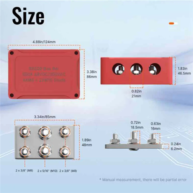 500A Marine Bus Bar 48V Power Distribution Block electrical supplys  