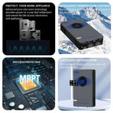 6.2kW Off-Grid Hybrid Solar Inverter MPPT & WiFi Wind & Solar Controllers  