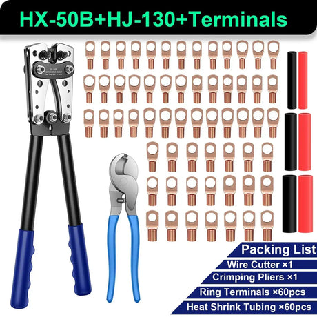 6-50mm Cable Lug Crimping Tool Terminal Crimper electrical supplys  