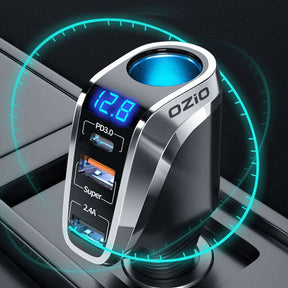 66W Super Fast Charge 1-to-3 Power to USB Automotive  