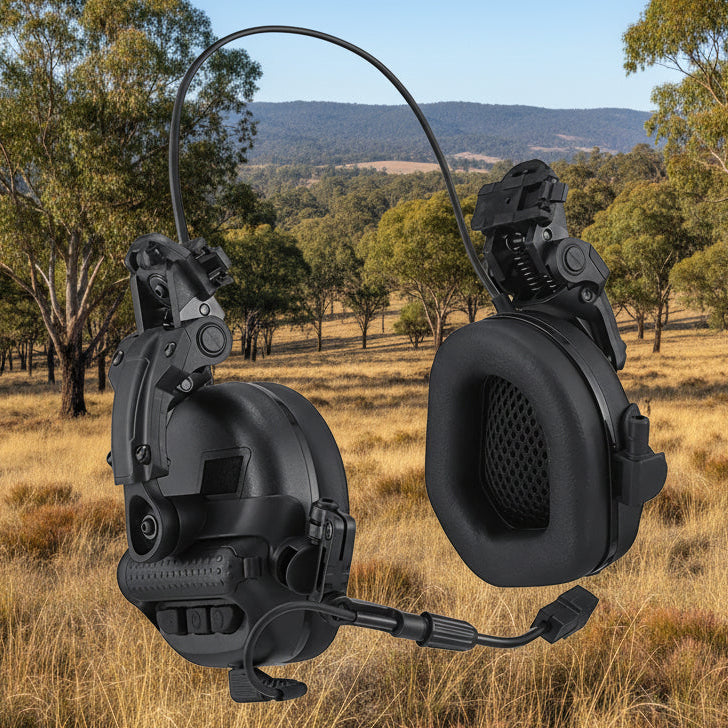 Active Noise Reduction Tactical 2 way Radio Headset Helmet & Pack Accessories  
