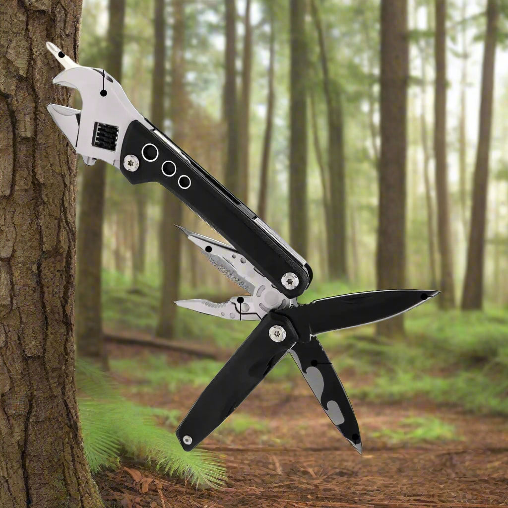 Adjustable Multi functional Wrench Folding Knife Pliers Screwdriver tools  