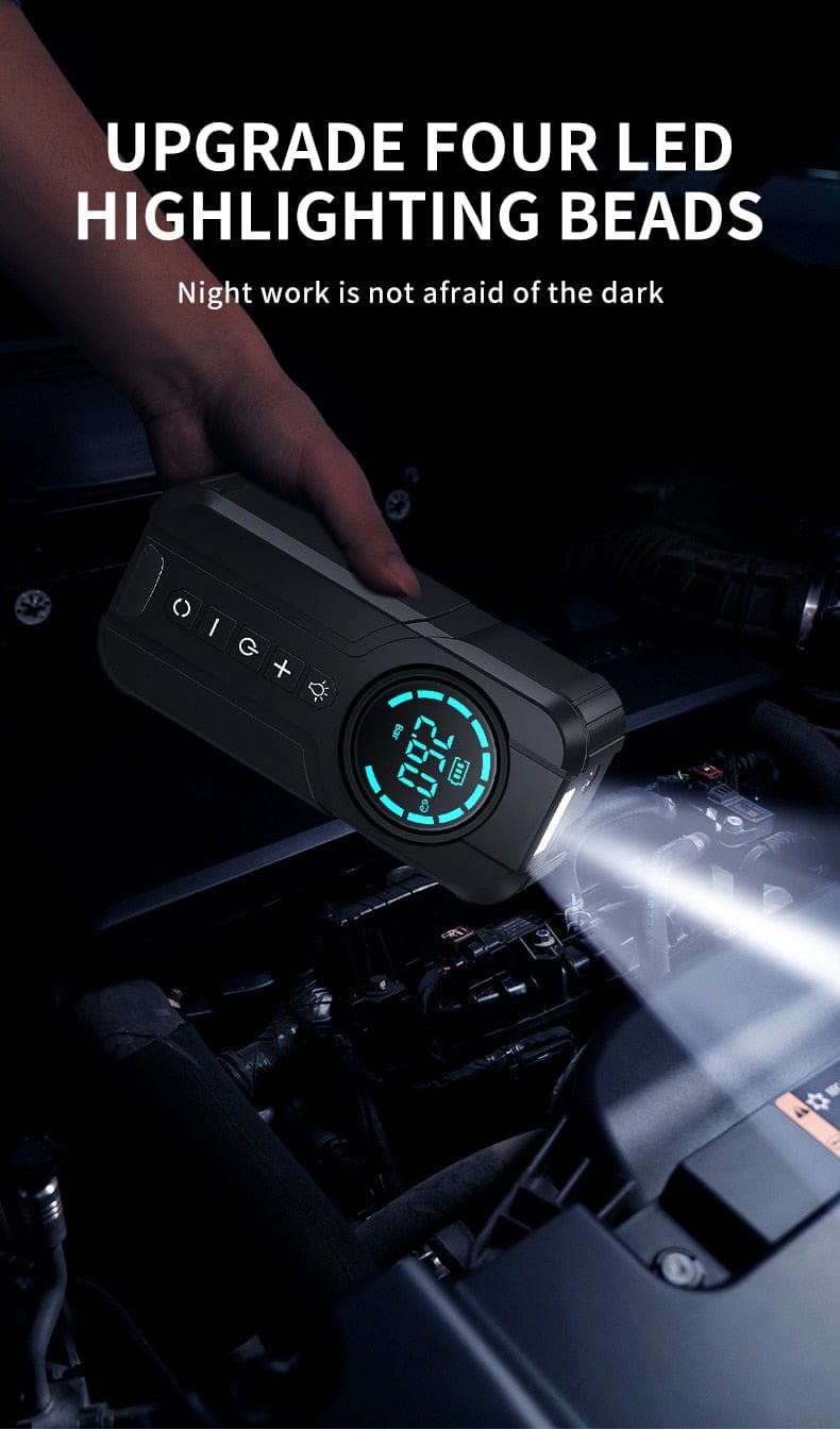 BUVAYE Car Jump Starter Air Pump Portable Air Compressor   