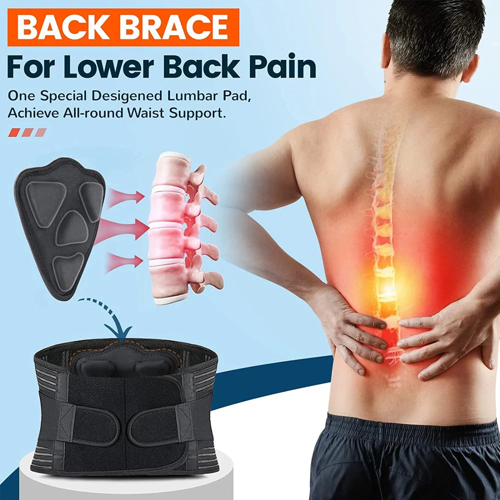 Back Brace for Lower Back Pain Lumbar Support Hi-Vis & Safety  