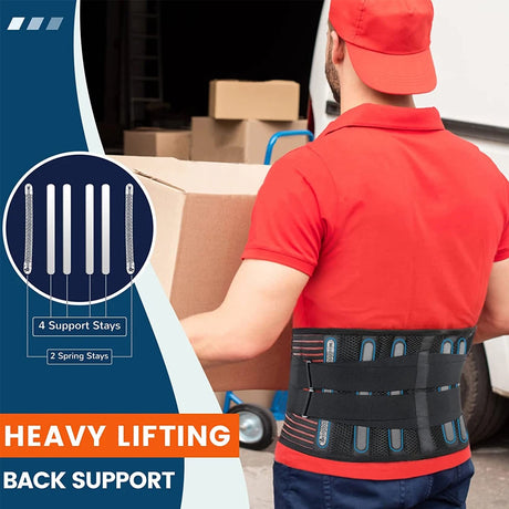 Back Brace for Lower Back Pain Lumbar Support Hi-Vis & Safety  