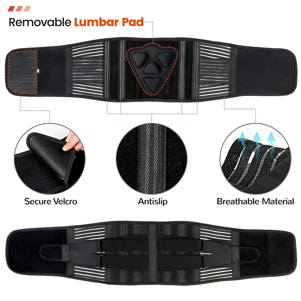 Back Brace for Lower Back Pain Lumbar Support Hi-Vis & Safety  