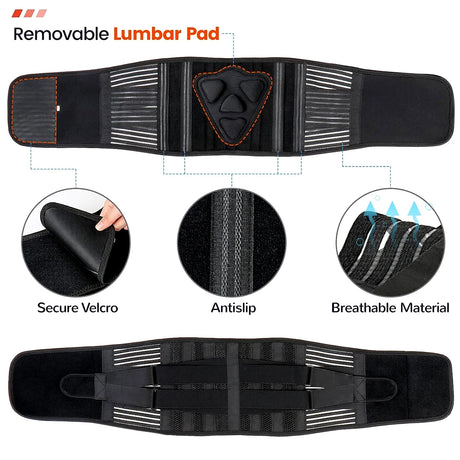 Back Brace for Lower Back Pain Lumbar Support Hi-Vis & Safety  