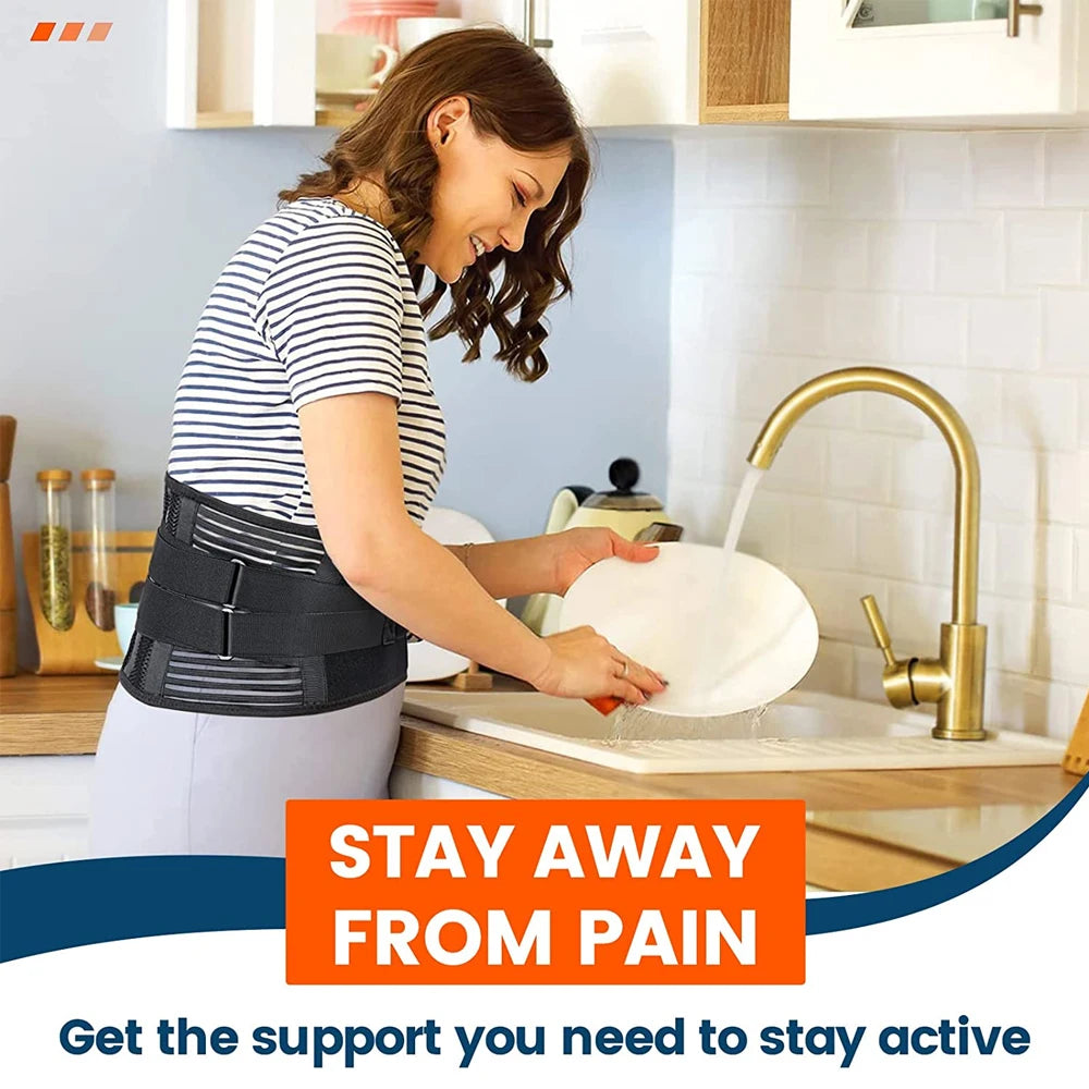 Back Brace for Lower Back Pain Lumbar Support Hi-Vis & Safety  