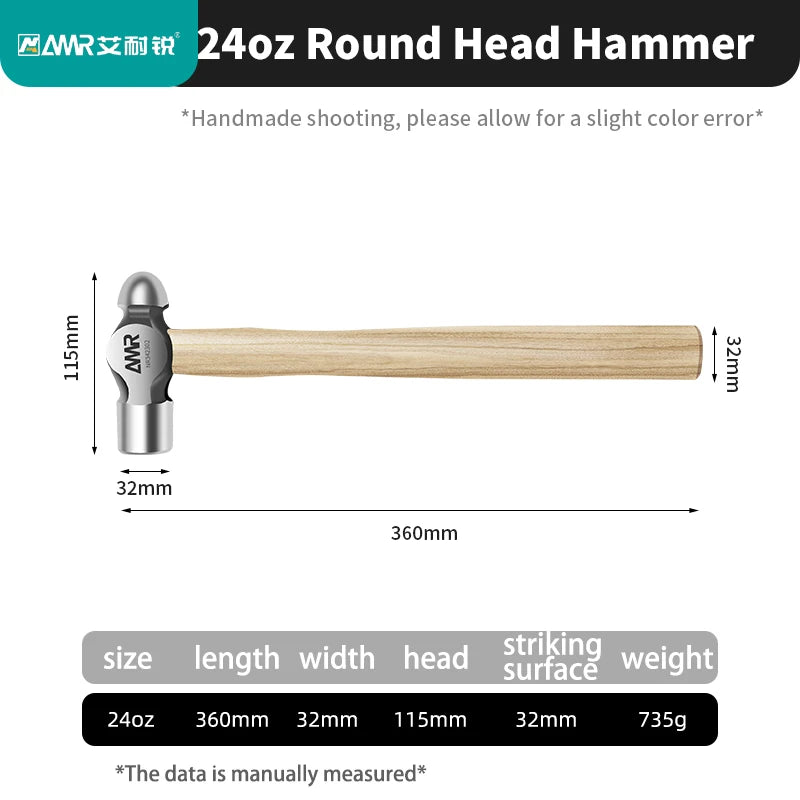 Ball Peen Hammers multiple sizes Walnut 16/24/36OZ tools  