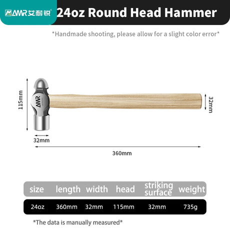 Ball Peen Hammers multiple sizes Walnut 16/24/36OZ tools  