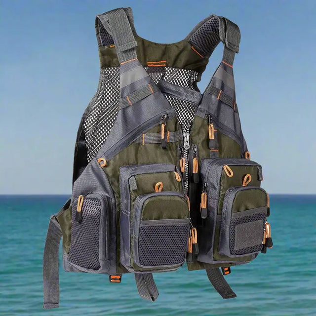 Bassdash Breathable Fishing Tackle Vest Jacket Marine & Fishing  