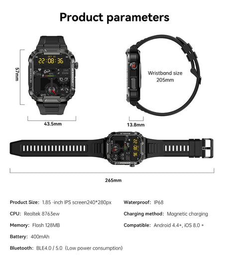 Bluetooth Call Fitness Voice Assist Watch Watchs  
