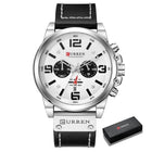 CURREN 8314 Waterproof Sport Watch Genuine Leather Smart Watches  