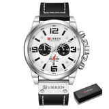 CURREN 8314 Waterproof Sport Watch Genuine Leather Smart Watches  