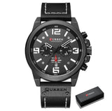 CURREN 8314 Waterproof Sport Watch Genuine Leather Smart Watches  