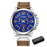 CURREN 8314 Waterproof Sport Watch Genuine Leather Smart Watches  