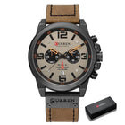 CURREN 8314 Waterproof Sport Watch Genuine Leather Smart Watches  