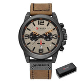 CURREN 8314 Waterproof Sport Watch Genuine Leather Smart Watches  