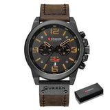 CURREN 8314 Waterproof Sport Watch Genuine Leather Smart Watches  