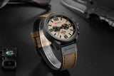 CURREN 8314 Waterproof Sport Watch Genuine Leather Smart Watches  