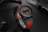 CURREN 8314 Waterproof Sport Watch Genuine Leather Smart Watches  