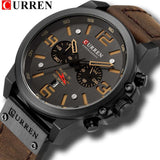 CURREN 8314 Waterproof Sport Watch Genuine Leather Smart Watches  