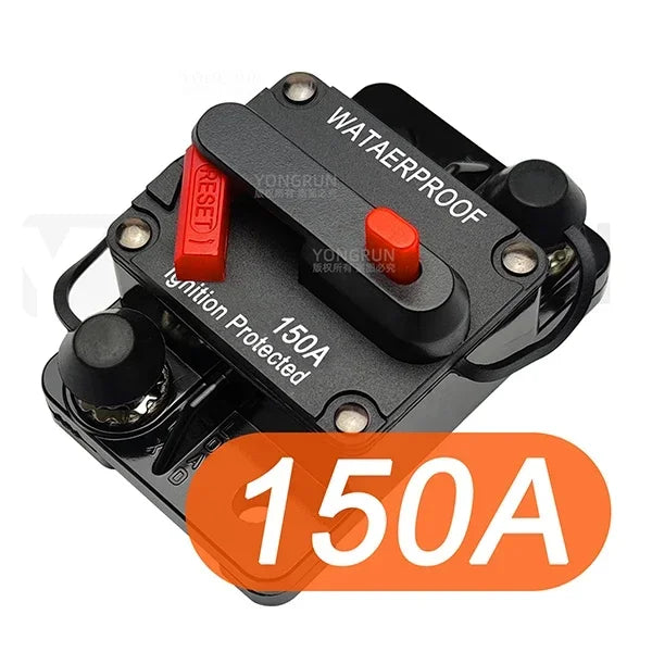 Circuit Breaker Fuse 20A to 300A Manual Reset Waterproof 12V 48V electrical supplys  