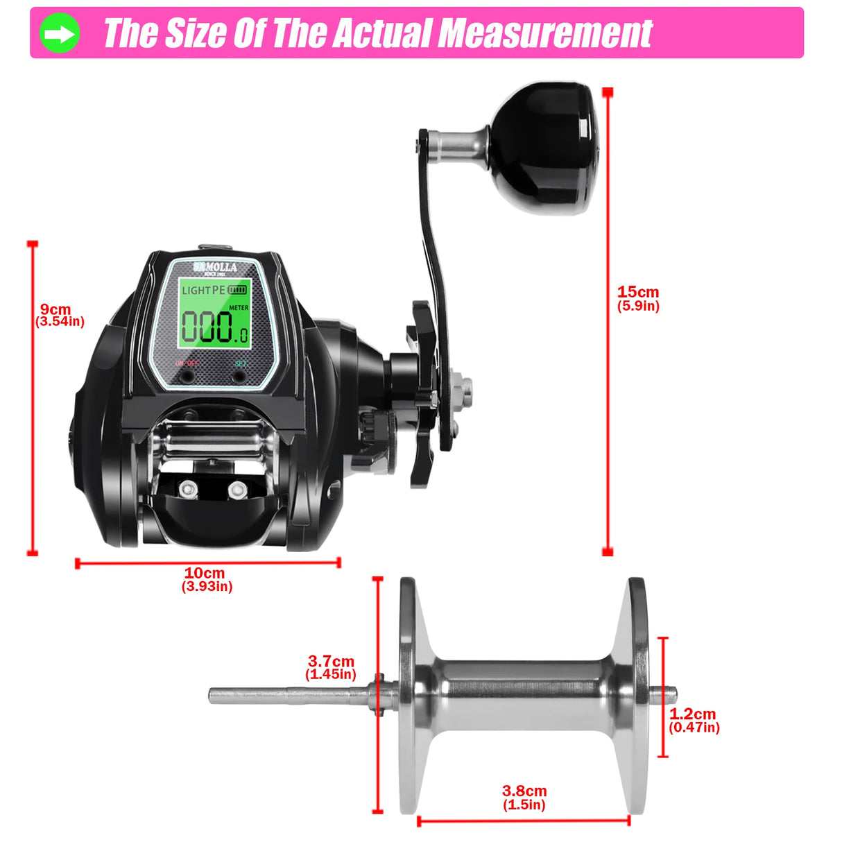 Deep Sea Electronic Fishing Reel  Left or Right Hand Marine & Fishing  