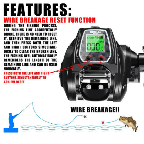 Deep Sea Electronic Fishing Reel  Left or Right Hand Marine & Fishing  