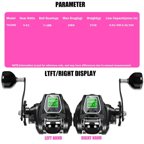 Deep Sea Electronic Fishing Reel  Left or Right Hand Marine & Fishing  