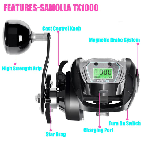 Deep Sea Electronic Fishing Reel  Left or Right Hand Marine & Fishing  