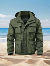 Detachable Sleeves & Hood Windproof Jacket Fleece Lined Workwear Outdoor Clothing  