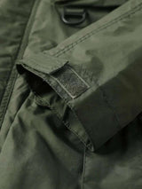 Detachable Sleeves & Hood Windproof Jacket Fleece Lined Workwear Outdoor Clothing  