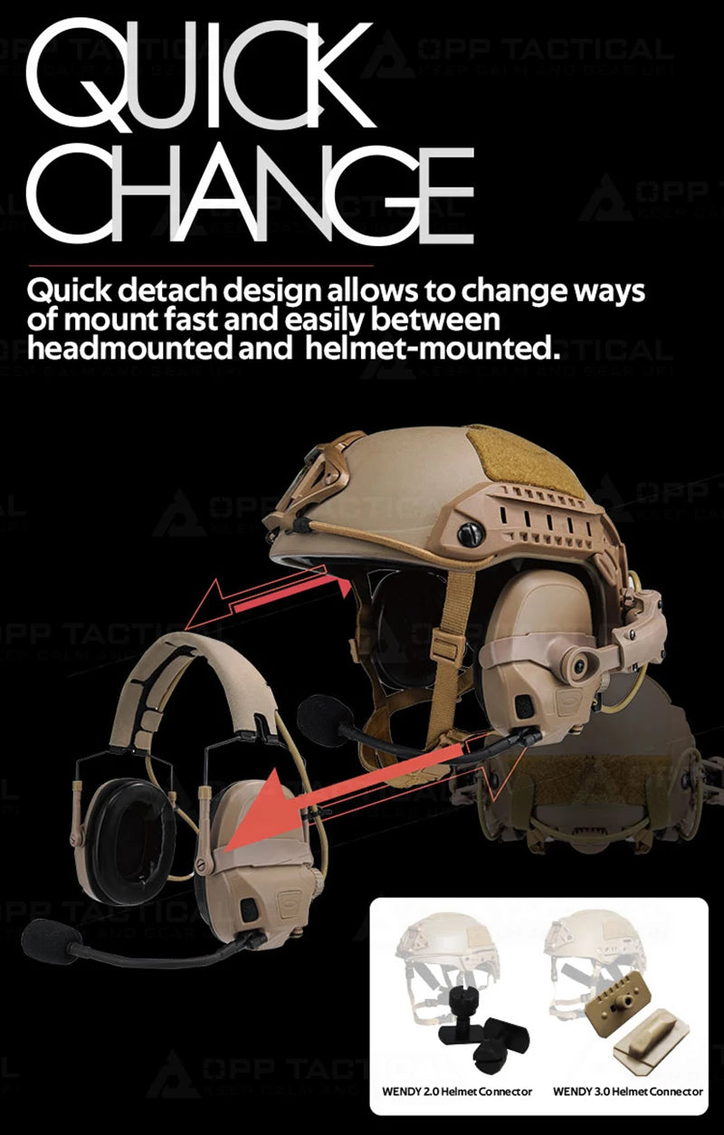 Digital Dual DSP Tactical Headset - Advanced Noise Reduction Eyes Ears & Hands  