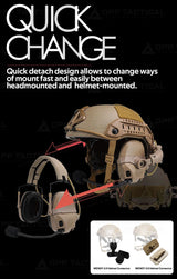 Digital Dual DSP Tactical Headset - Advanced Noise Reduction Eyes Ears & Hands  