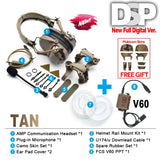 Digital Dual DSP Tactical Headset - Advanced Noise Reduction Eyes Ears & Hands  