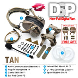 Digital Dual DSP Tactical Headset - Advanced Noise Reduction Eyes Ears & Hands  