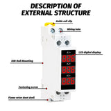 Din Rail Mount 3 Phase Ampere Meter Current Meter Indicator LED electrical supplys  