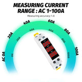 Din Rail Mount 3 Phase Ampere Meter Current Meter Indicator LED electrical supplys  