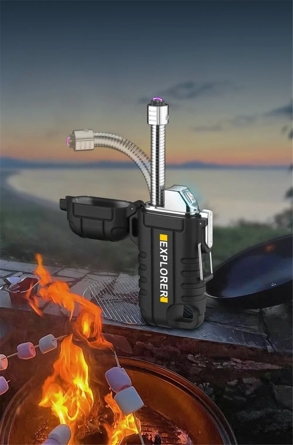 F37 Arc Plasma Waterproof Double Arc Lighter USB Rechargeable electrical supplys  