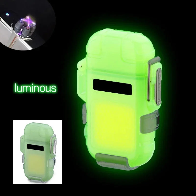 F37 Arc Plasma Waterproof Double Arc Lighter USB Rechargeable electrical supplys  