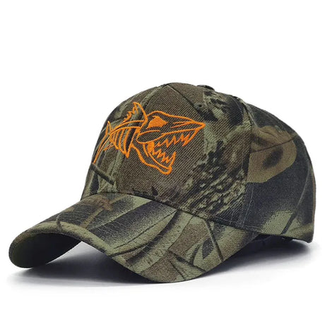 Fish Bone Camo Fishing Caps Cotton Jungle Hat Unisex caps  