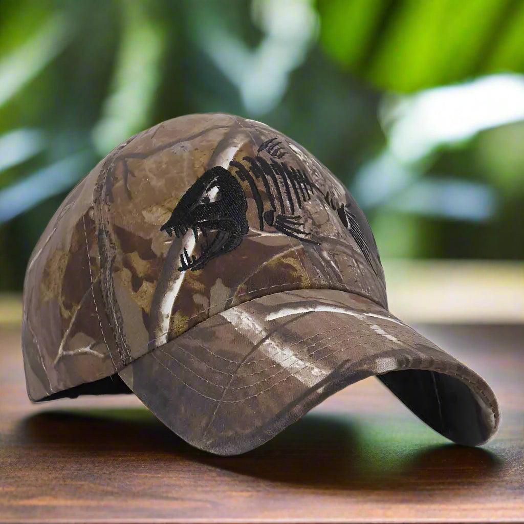 Fish Bone Camo Fishing Caps Cotton Jungle Hat Unisex caps  