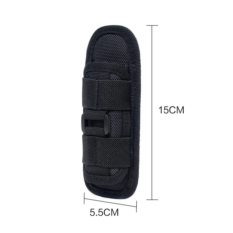 Flashlight Pouch 360 Degree Belt Clip Torch Holder Helmet & Pack Accessories  