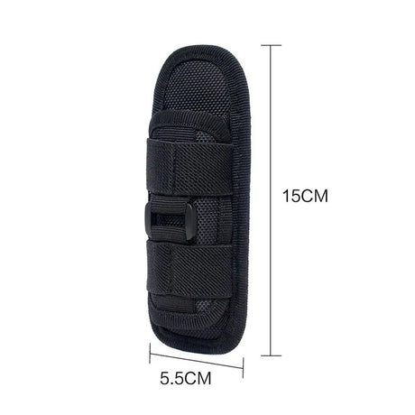 Flashlight Pouch 360 Degree Belt Clip Torch Holder Helmet & Pack Accessories  