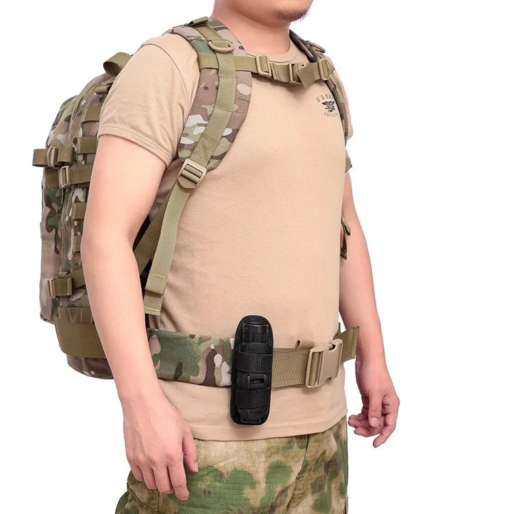 Flashlight Pouch 360 Degree Belt Clip Torch Holder Helmet & Pack Accessories  