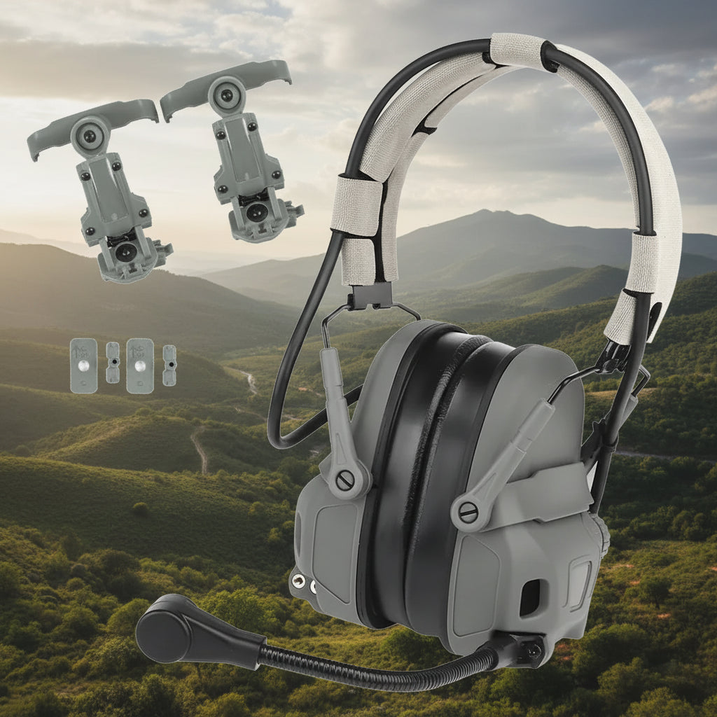 GEN 6 Noise Reduction Headset Helmet or Head Mounted 2 in 1 Survival  